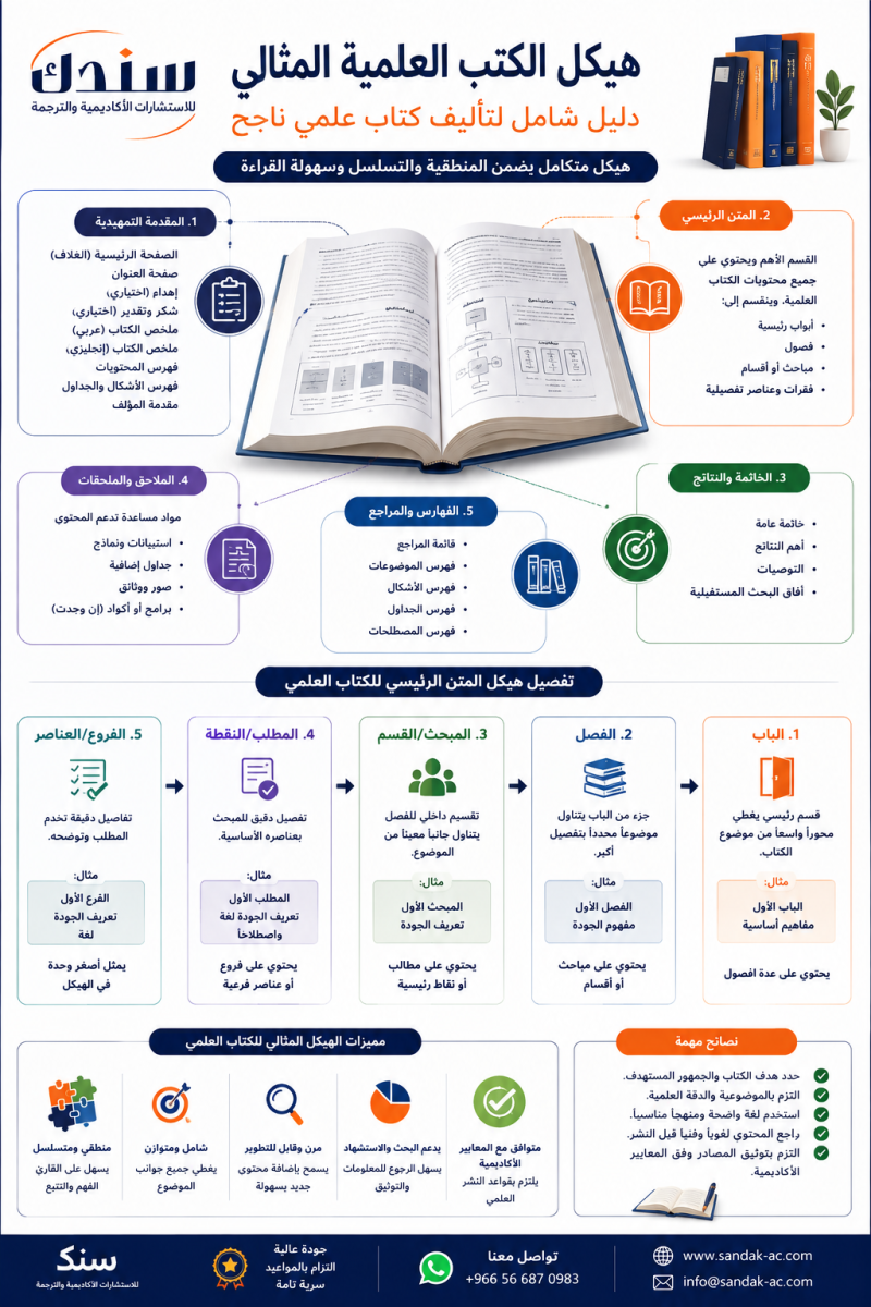 هيكل الكتب العلمية المثالي